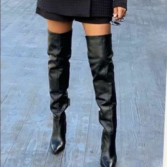 Shoes | Zara Oversided Geometric Heeled 